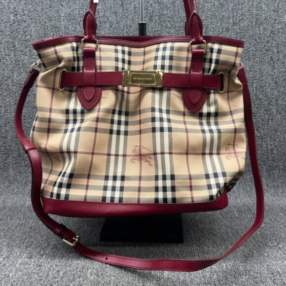 Burberry Brown Canvas Satchel 288-082925 - Picture 2 of 15